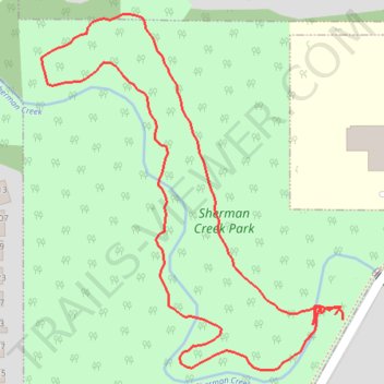 Sherman Creek Park loop walk trail, distance, elevation, map, profile, GPS track