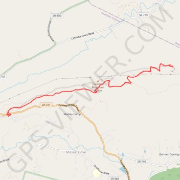 McAfee Knob via Appalachian Trail on Catawba Mountain trail, distance, elevation, map, profile, GPS track