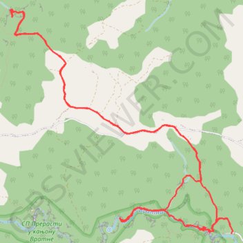 Vratna trail - Mala i Velika Vrata, Biger, kanjon reke, Vidi... trail, distance, elevation, map, profile, GPS track