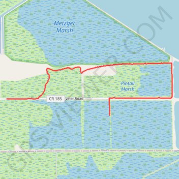 Pintail Marsh trail, distance, elevation, map, profile, GPS track