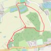 Walk on lanfilled quary land north of Nutfield Cemetery trail, distance, elevation, map, profile, GPS track