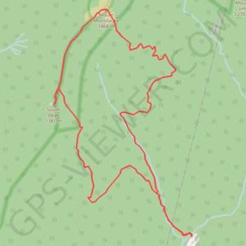 Mount Moosilauke and South Peak Loop trail, distance, elevation, map, profile, GPS track