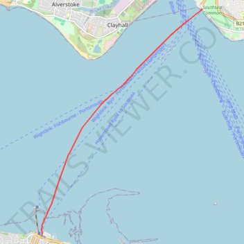 Hovertravel Ryde to Southsea trail, distance, elevation, map, profile, GPS track