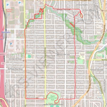 Maple Leaf & Thornton Creek Loop trail, distance, elevation, map, profile, GPS track