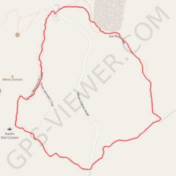 Fire Wave Trail and Seven Wonders Trail Loop in Valley of Fire State Park trail, distance, elevation, map, profile, GPS track