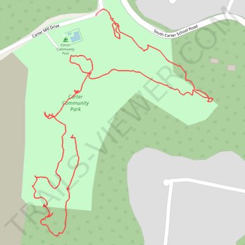 Carter community park trail, distance, elevation, map, profile, GPS track