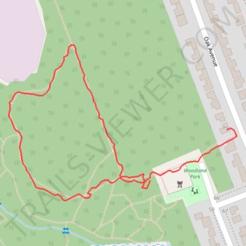 Woodland Park trail, distance, elevation, map, profile, GPS track
