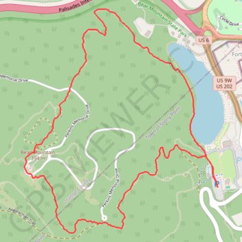 Bear Mountain Loop via Hessian Lake trail, distance, elevation, map, profile, GPS track