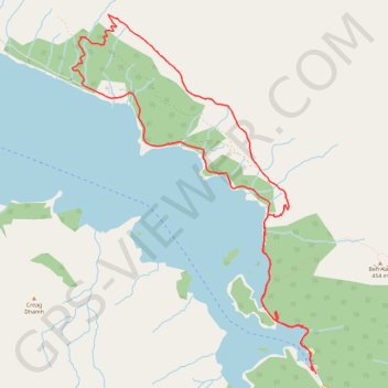 Overlooking Loch Kathrine trail, distance, elevation, map, profile, GPS track