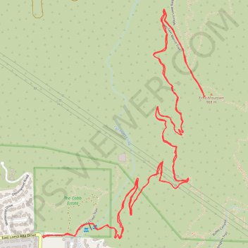 Echo Mountain trail, distance, elevation, map, profile, GPS track