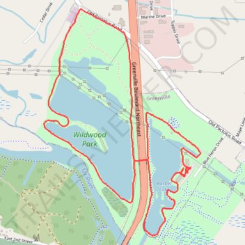 Wildwood Park Loop trail, distance, elevation, map, profile, GPS track
