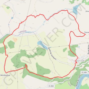 2013LaparadeLatane4Fevrier trail, distance, elevation, map, profile, GPS track