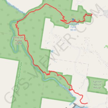 Lake Baroon - Kondalilla Falls trail, distance, elevation, map, profile, GPS track