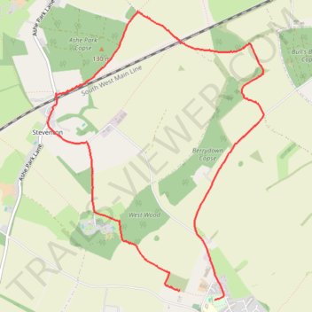 North Waltham Circular via Steventon trail, distance, elevation, map, profile, GPS track