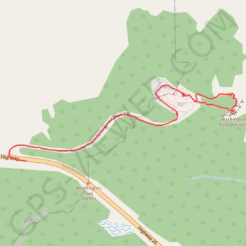 Washington Pass Overview trail, distance, elevation, map, profile, GPS track