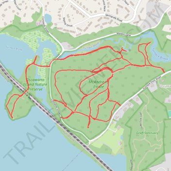 Oscawana Park trail, distance, elevation, map, profile, GPS track