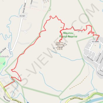 Sleeping Giant / Nounou (Kauai Island) trail, distance, elevation, map, profile, GPS track