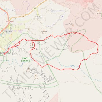קישור בין נחל דרוך לנחל תלול trail, distance, elevation, map, profile, GPS track