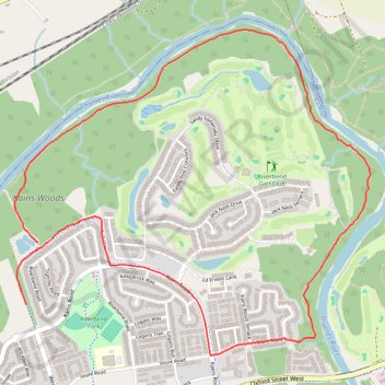 Thames Valley Trail Loop trail, distance, elevation, map, profile, GPS track