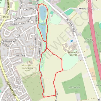 Orrell Water Park Loop Walk trail, distance, elevation, map, profile, GPS track