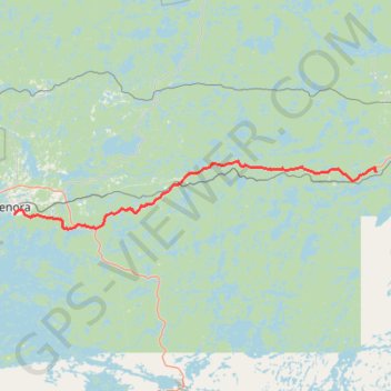 Kenora - Vermilion Bay trail, distance, elevation, map, profile, GPS track