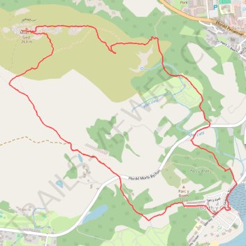 Moel-Y-Gest Loop Trail trail, distance, elevation, map, profile, GPS track