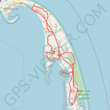 Cape Cod Fire Roads trail, distance, elevation, map, profile, GPS track